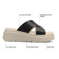 Journee Collection Womens Cathie Slide Sandals