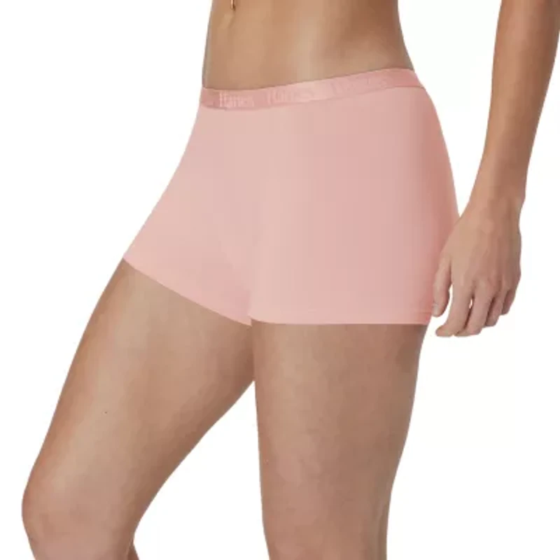 Hanes Originals Supersoft Womens 3 Pack Multi-Pack Boyshort Panty 46ushb