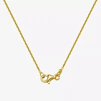 Womens Gemstone 18K Gold Over Silver Circle Pendant Necklace