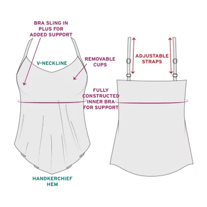 Trimshaper Hank Tankini Swimsuit Top