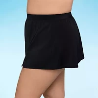 Sonnet Shores Womens Comfort Waistband Plus Swim Skirt