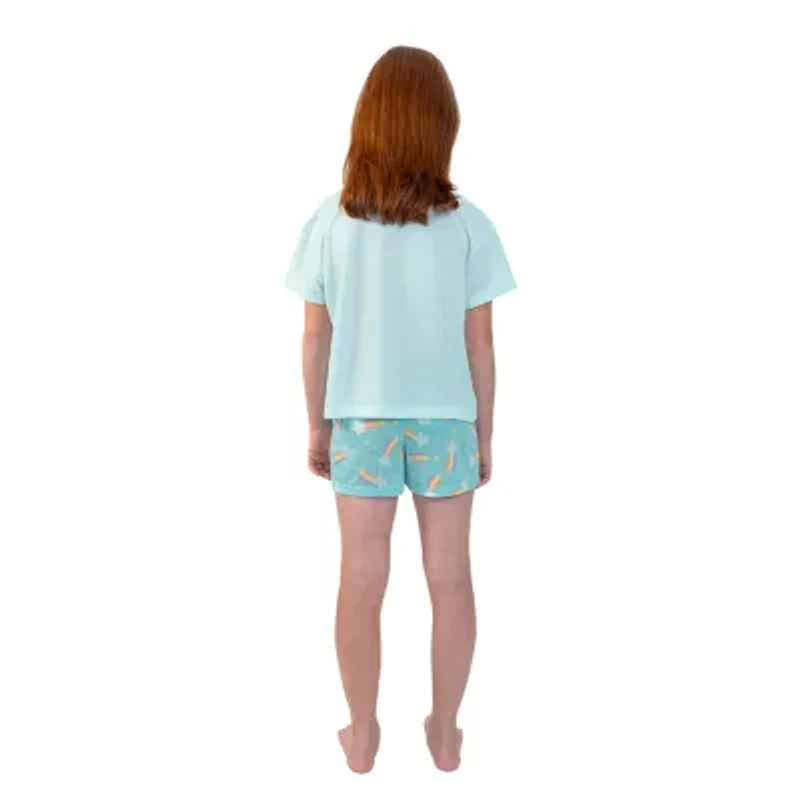 Dots & Dreams Little Big Kid Girls Round Neck Short Sleeve 2-pc. Pajama Sets