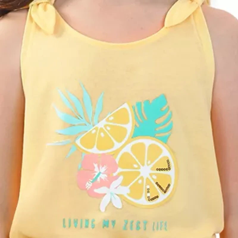 Dots & Dreams Little Big Kid Girls Round Neck Sleeveless 3-pc. Pajama Sets