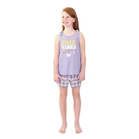 Dots & Dreams Little Big Kid Girls Round Neck Sleeveless 3-pc. Pajama Sets