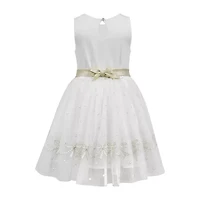 Lilt Little Girls Sleeveless Flower Girl Fit + Flare Dress