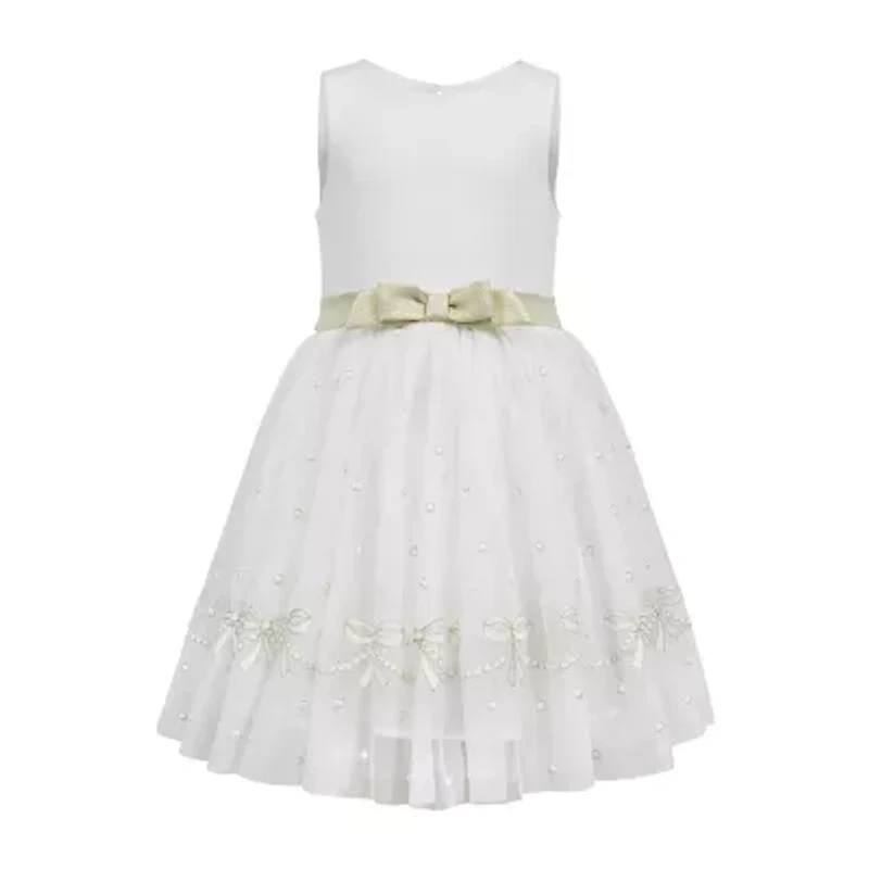 Lilt Little Girls Sleeveless Flower Girl Fit + Flare Dress