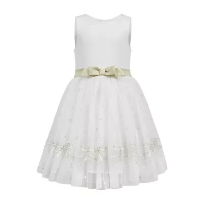Lilt Little Girls Sleeveless Flower Girl Fit + Flare Dress