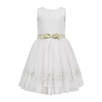 Lilt Little Girls Sleeveless Flower Girl Fit + Flare Dress