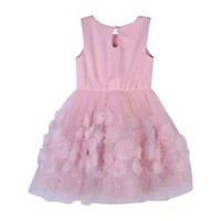 Lilt Little Girls Sleeveless Flower Girl Fit + Flare Dress
