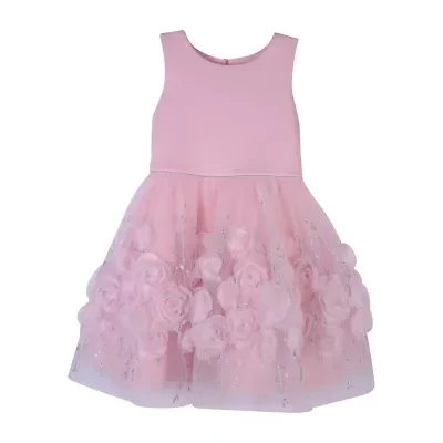 Lilt Little Girls Sleeveless Flower Girl Fit + Flare Dress