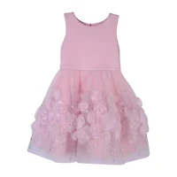 Lilt Little Girls Sleeveless Flower Girl Fit + Flare Dress