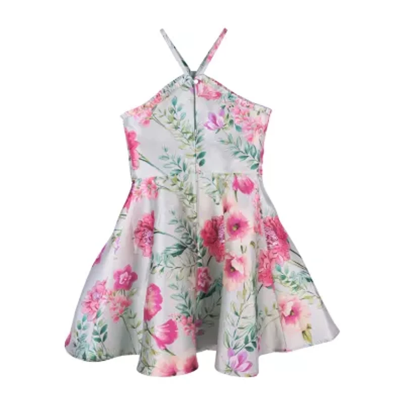 Lilt Big Kid Girls Sleeveless Fit + Flare Dress