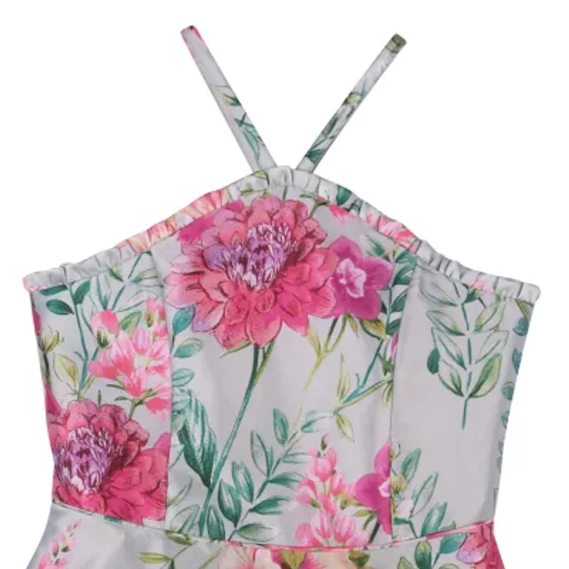 Lilt Big Kid Girls Sleeveless Fit + Flare Dress