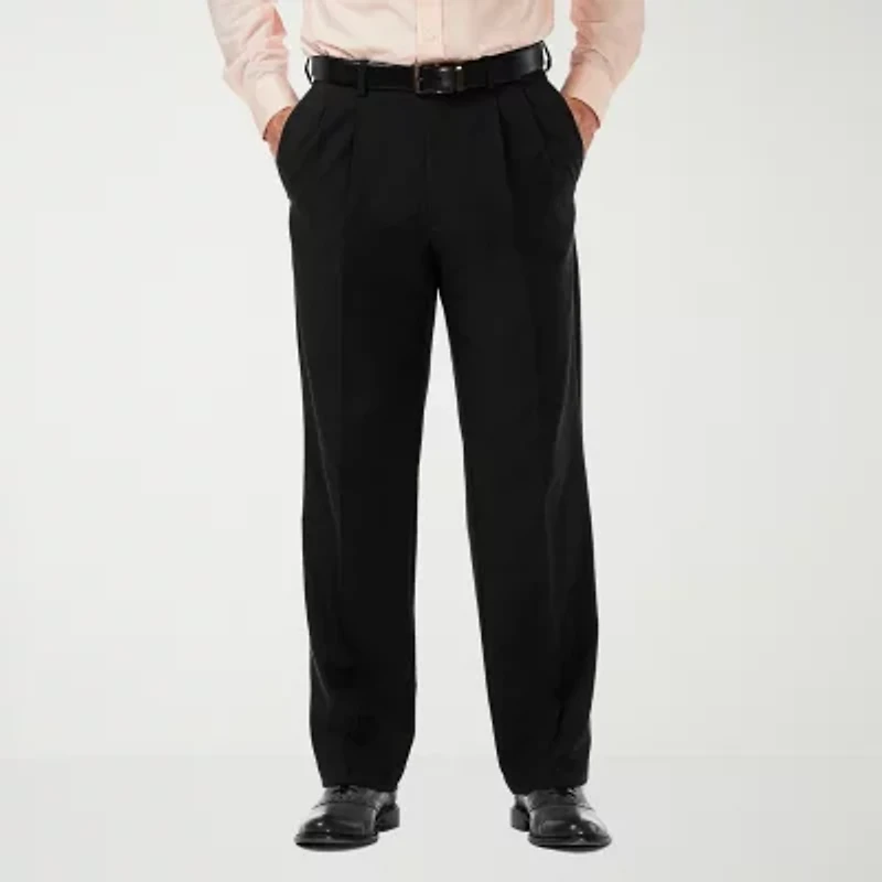 Haggar Cool 18 Pro Mens Classic Fit Pleated Pant