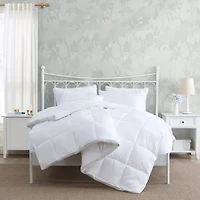 Laura Ashley All Seasons Down Alternative Comforter With Printed Gusset