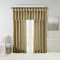 Madison Park Natalie 50"W X 26"L Lightweight Twisted Tab Top Tailored Valance
