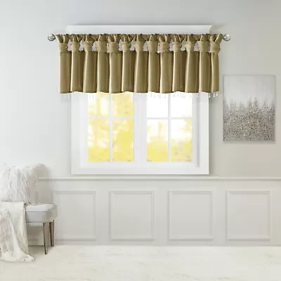 Madison Park Natalie 50"W X 26"L Lightweight Twisted Tab Top Tailored Valance