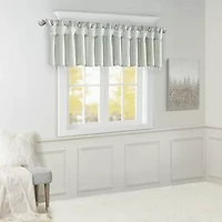 Madison Park Natalie 50"W X 26"L Lightweight Twisted Tab Top Tailored Valance