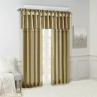 Madison Park Natalie 50"W X 26"L Lightweight Twisted Tab Top Tailored Valance