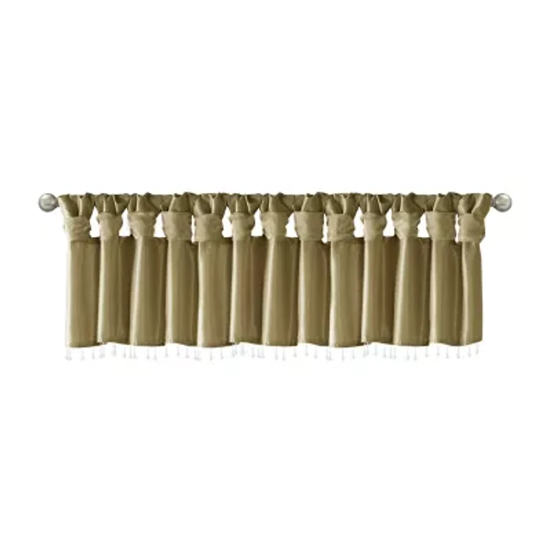 Madison Park Natalie 50"W X 26"L Lightweight Twisted Tab Top Tailored Valance