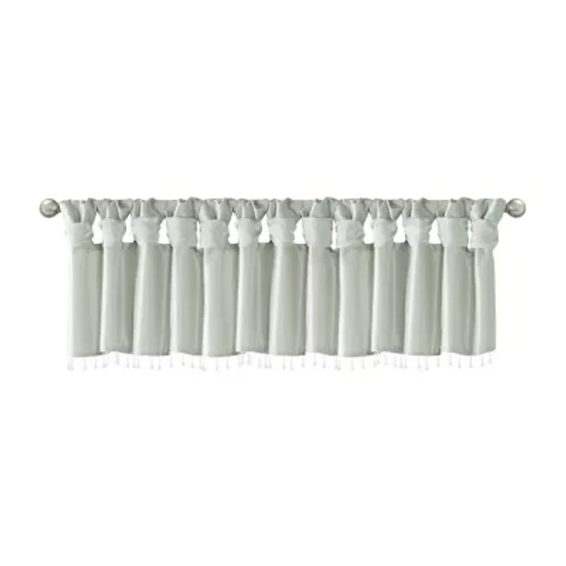 Madison Park Natalie 50"W X 26"L Lightweight Twisted Tab Top Tailored Valance
