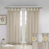 Madison Park Florah Tab Top Sheer Single Curtain Panel