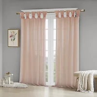 Madison Park Florah Tab Top Sheer Single Curtain Panel