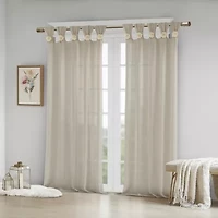 Madison Park Florah Tab Top Sheer Single Curtain Panel