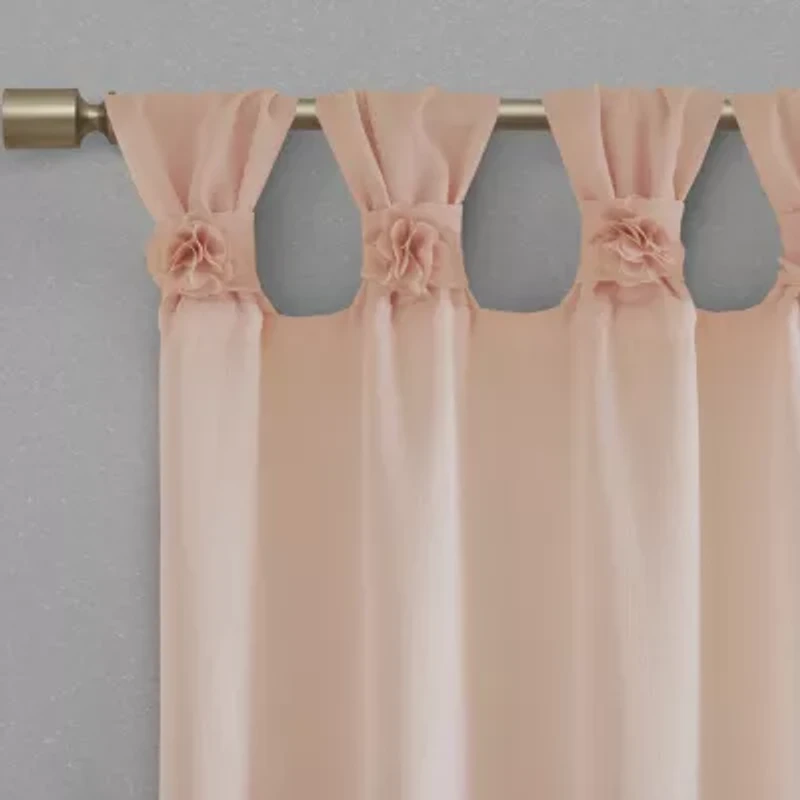 Madison Park Florah Tab Top Sheer Single Curtain Panel