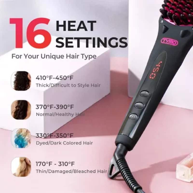 TYMO Ionic 30s Heat Up Hair Straightening Brush