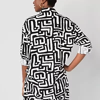 Hope & Wonder Juneteenth Womens '1866' Patch Long Sleeve Button-Down Shirt