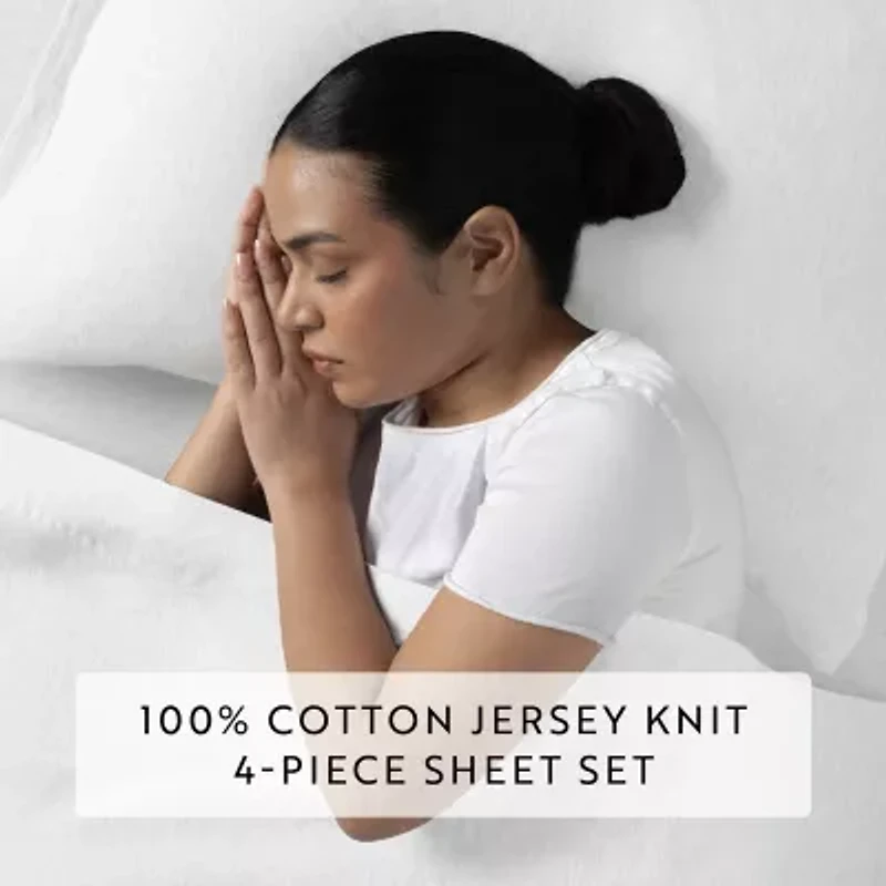 Casual Comfort Jersey Knit Deep Pocket Sheet Set