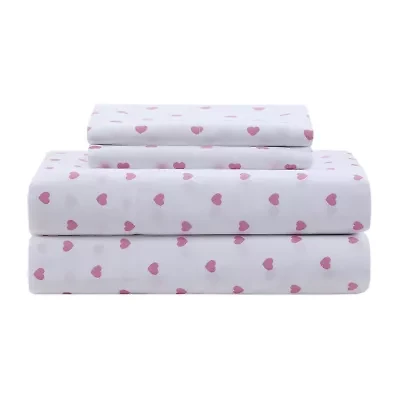 INK+IVY Kids Girl Pink Heart Sheet Set