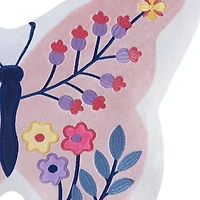 INK+IVY Kids Pink Butterfly Throw Pillow