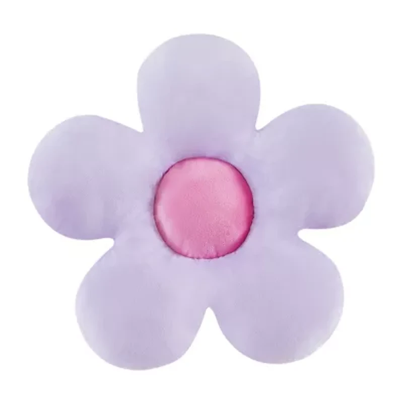 INK+IVY Kids Purple Flower Throw Pillow