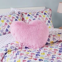 INK+IVY Kids Pink Heart Throw Pillow