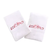 Linum Home Textiles Feliz Navidad Swirls 2-pc. Hand Towel