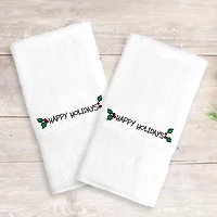 Linum Home Textiles Happy Holiday Ornamnt 2-pc. Hand Towel