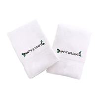 Linum Home Textiles Happy Holiday Ornamnt 2-pc. Hand Towel