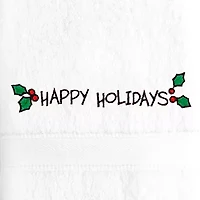 Linum Home Textiles Happy Holiday Ornamnt 2-pc. Hand Towel