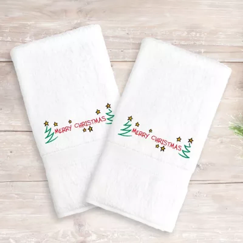 Linum Home Textiles Merry Christmas 2-pc. Hand Towel