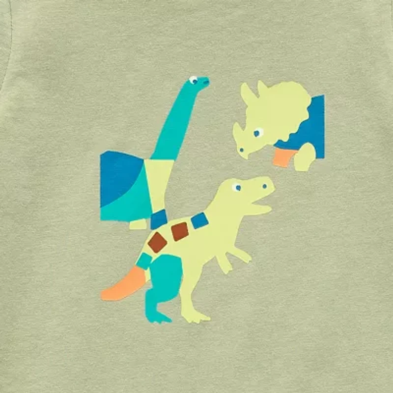 Okie Dokie Baby Boys Short Sleeve Striped Romper