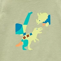 Okie Dokie Baby Boys Short Sleeve Striped Romper