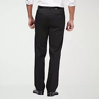 Haggar Premium No Iron Khaki Mens Comfort Waistband Straight Fit Flat Front Pant