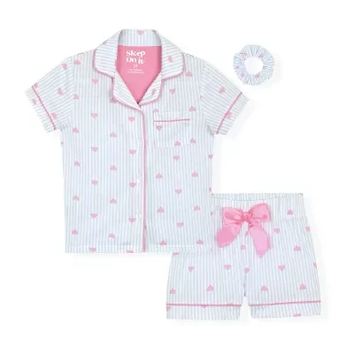 Sleep On It Little & Big Kid Girls Short Sleeve 2-pc. Pajama Sets