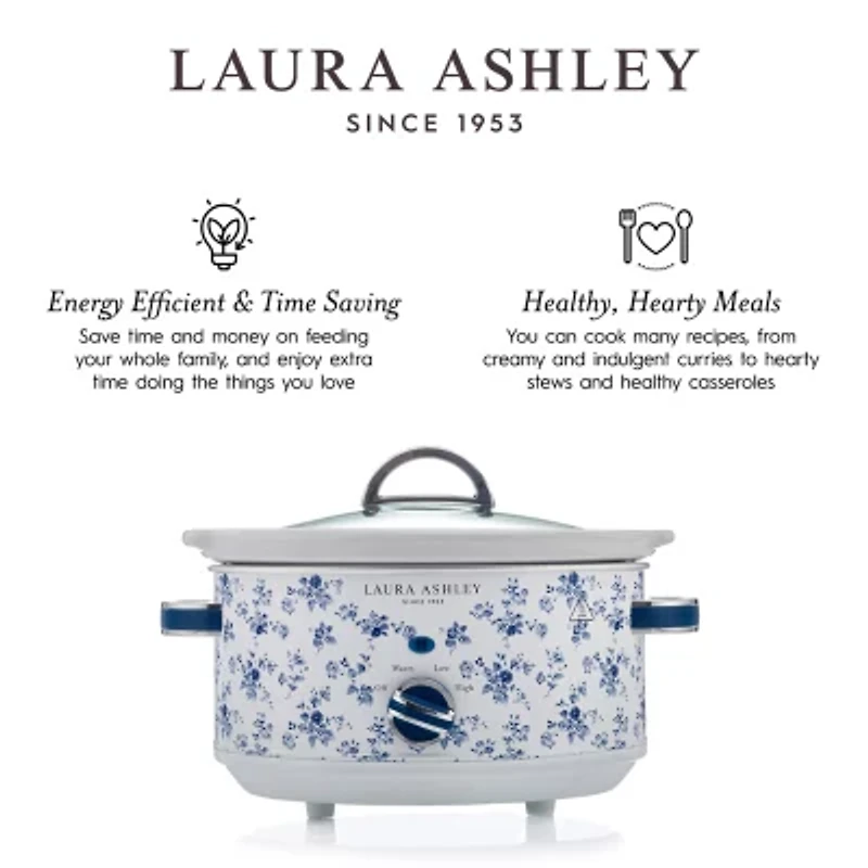Laura Ashley 3 1/2 Qt Slow Cooker