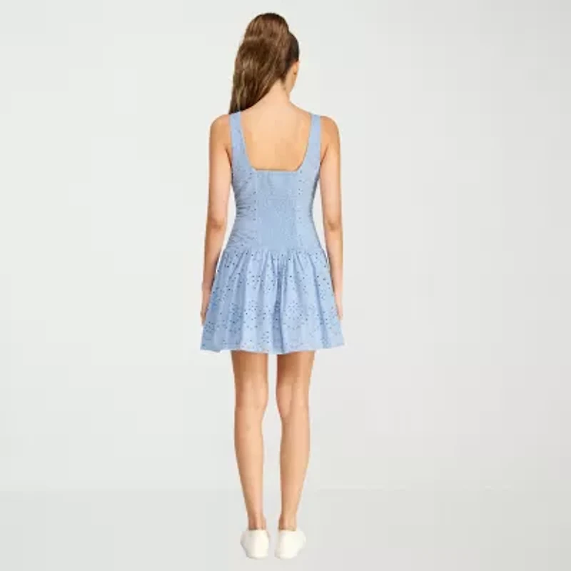 belle vie Womens Sleeveless Drop Waist Dress