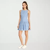 belle vie Womens Sleeveless Drop Waist Dress