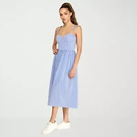 belle vie Womens Sleeveless Striped Midi Corset Dress