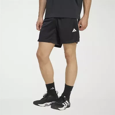adidas Essentials 3 Stripe Pique Mens 7" Workout Shorts
